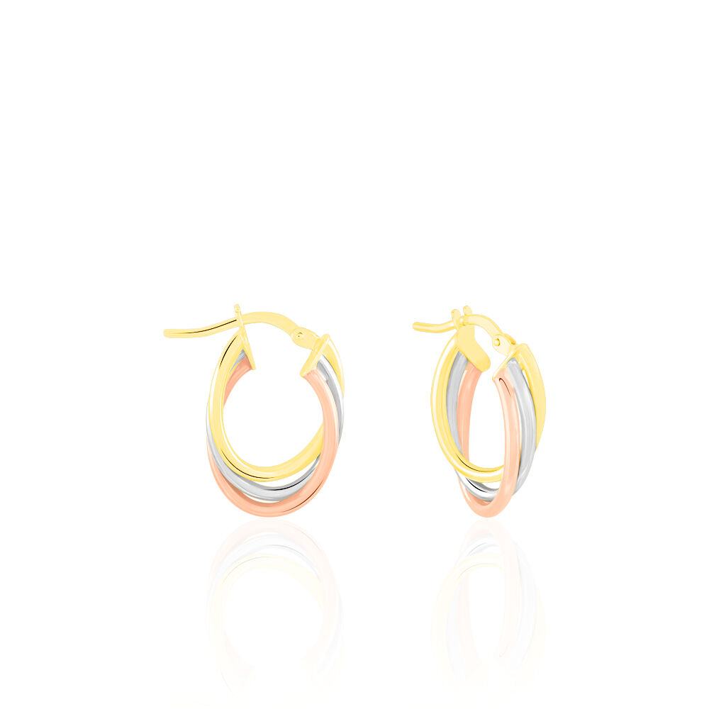 Créoles Tanya Or Tricolore - Créoles Femme | Marc Orian