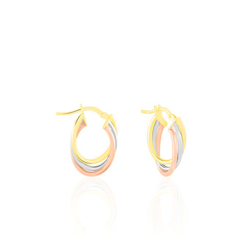 Créoles Tanya Or Tricolore - Créoles Femme | Marc Orian