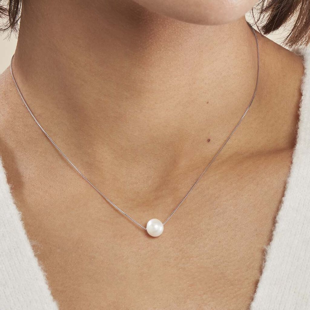 Collier Rada Maille Venitienne Argent Blanc Perle De Culture - Colliers Femme | Marc Orian