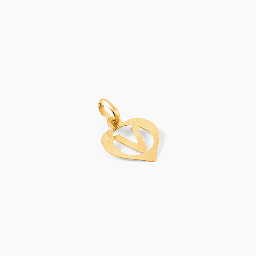 Pendentif Eudocie Coeur Lettre Or Jaune - Pendentifs Famille | Marc Orian