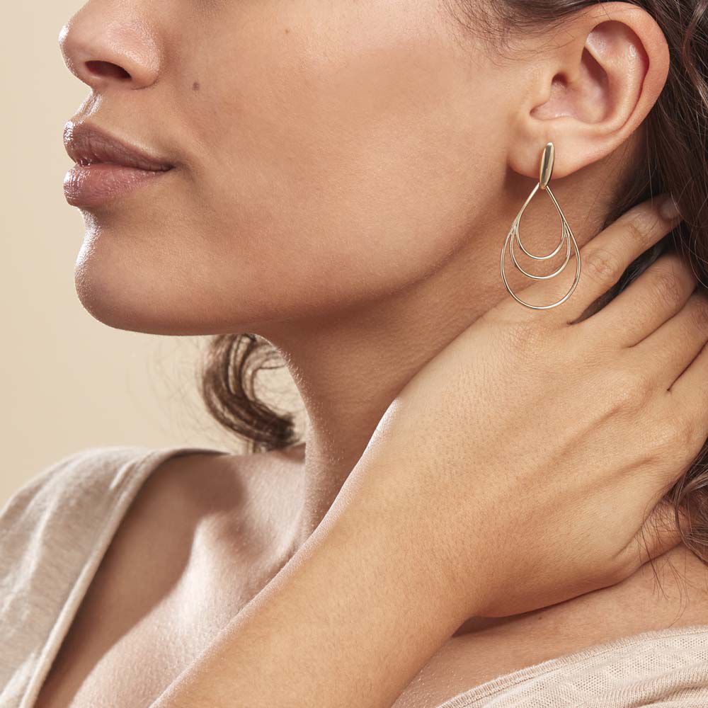 Boucles D'oreilles Pendantes Jenyfer Plaqué Or Jaune - Pendantes Femme | Marc Orian