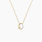 Collier Galia Argent Dor&eacute; A L'Or 750/1000 Oxyde De Zirconium - Colliers avec pierres Femme | Marc Orian