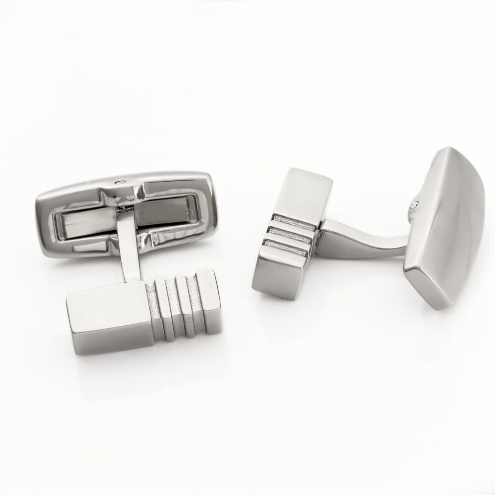 Boutons De Manchette Gary Acier Blanc - Boutons de manchette Homme | Marc Orian