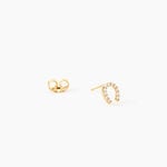 Boucles D'Oreilles Puces Bartholomaus Or Jaune Oxyde De Zirconium - Puces Femme | Marc Orian