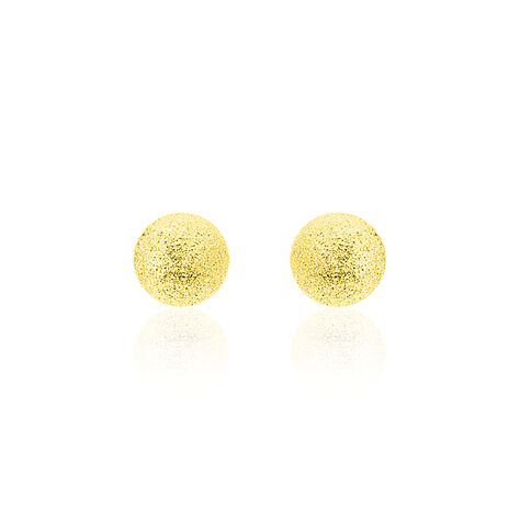 Boucles D'oreilles Puces Fidelia Boule Sablee Or Jaune - Puces Femme | Marc Orian