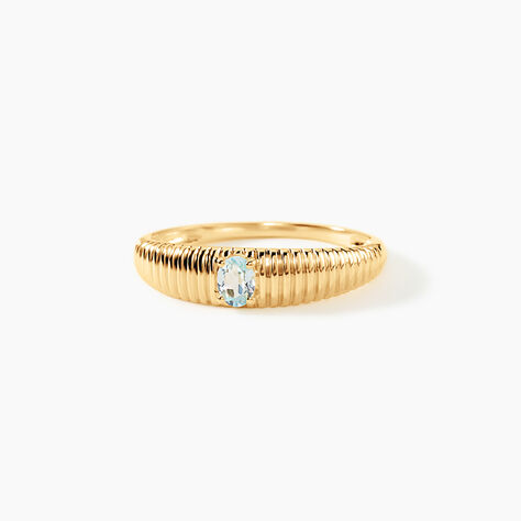 Bague Bendt Argent Dor&eacute; A L'Or 750/1000 Topaze - Bagues pierres fines Femme | Marc Orian