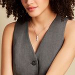 Collier Sandra Argent Blanc Oxyde De Zirconium - Colliers avec pierres Femme | Marc Orian