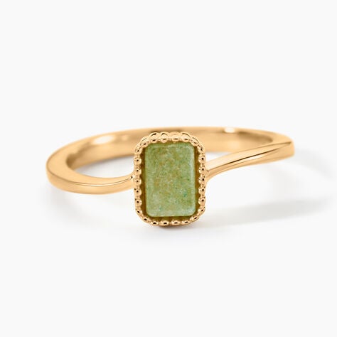 Bague Memory Plaqu&eacute; Or Jaune Aventurine - Bijoux fantaisie Femme | Marc Orian
