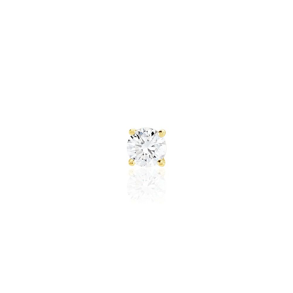 Boucle D'oreille Puce Unitaire Victoria Or Jaune Diamant - Puces Famille | Marc Orian