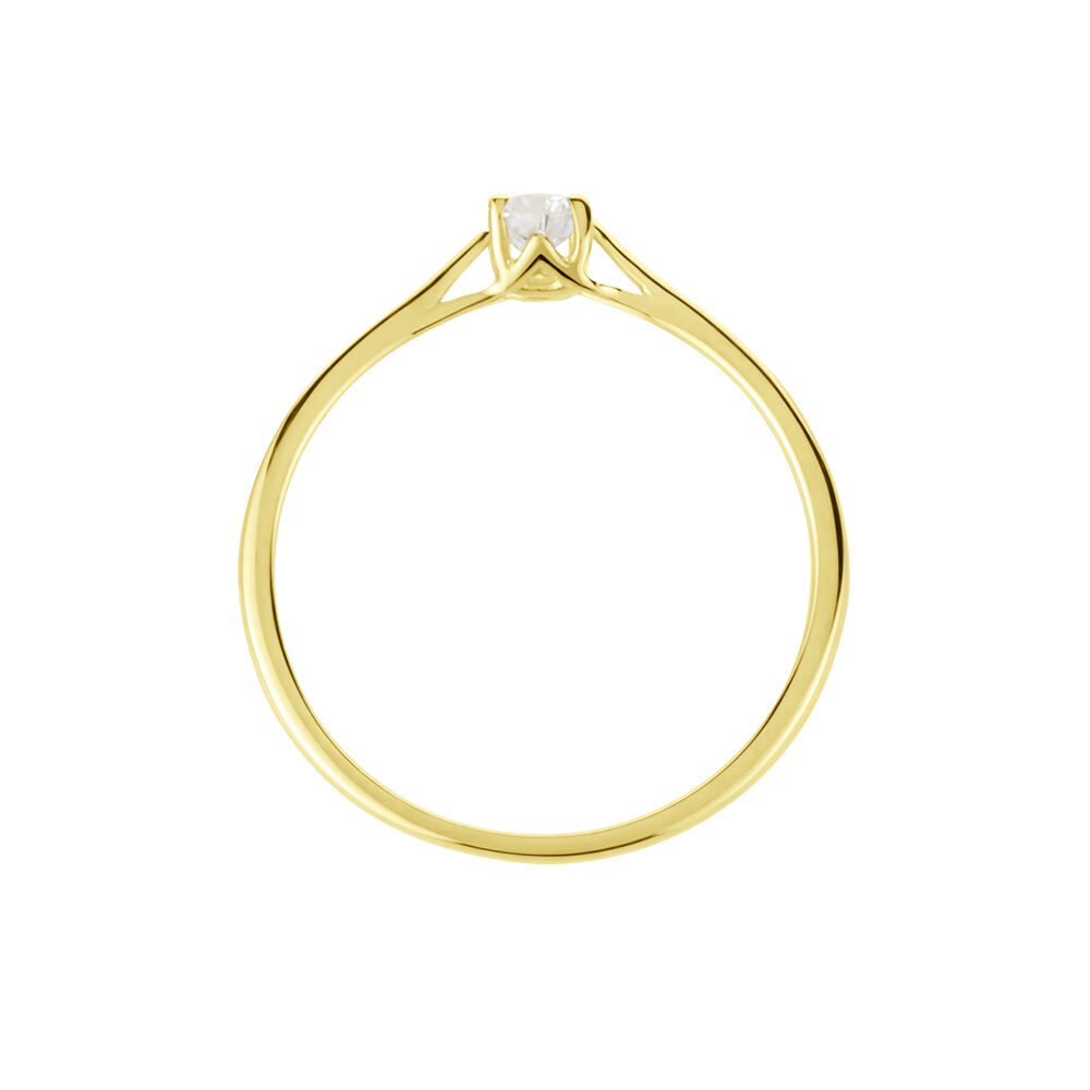 Bague Solitaire Or Jaune Solenia Diamant - Parures de mariage Femme | Marc Orian