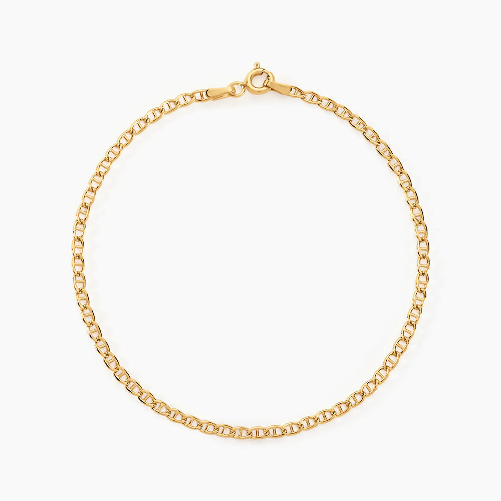 Bracelet Capucin Or Jaune Maille Marine Plate - Bracelets mailles Femme | Marc Orian