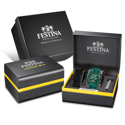 Coffret De Montre Festina Chrono Bike Edition Speciale Vert - Montres &eacute;tanches Homme | Marc Orian