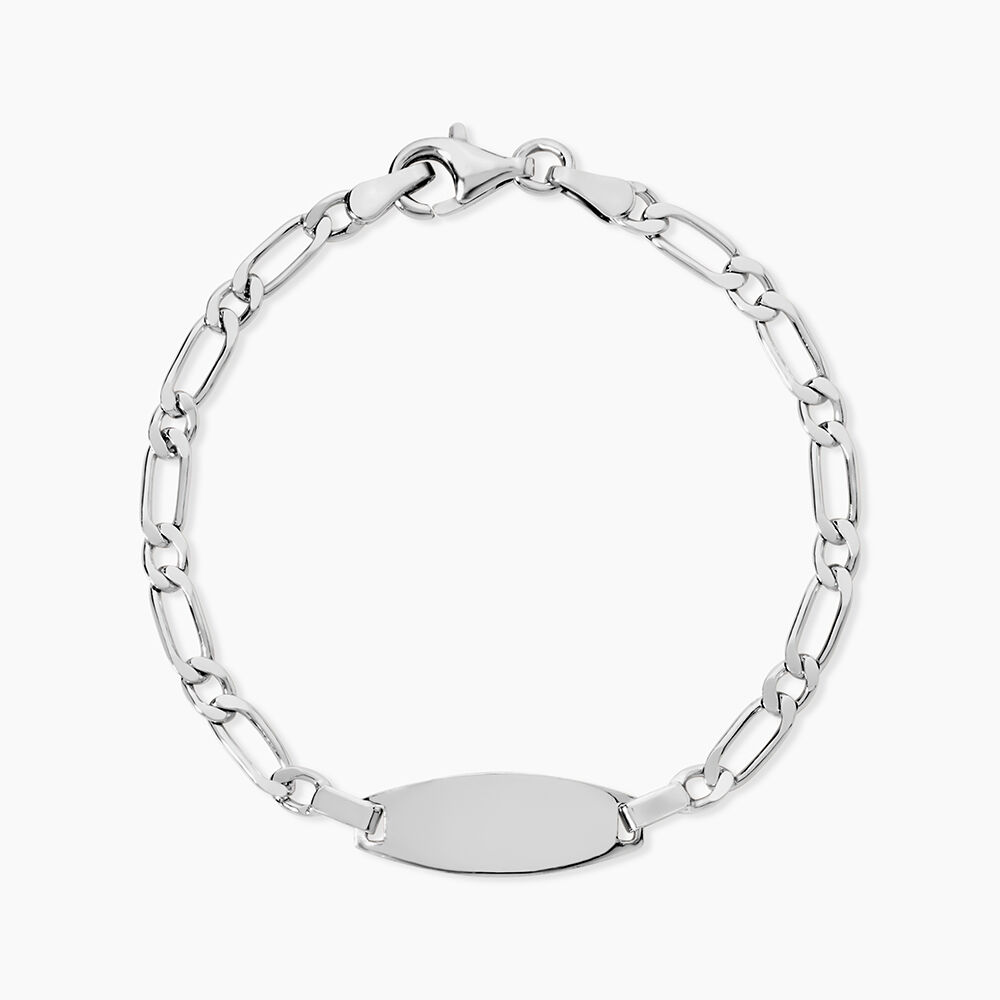 Bracelet Identit&eacute; Anilo Argent Blanc - Gourmettes Enfant | Marc Orian