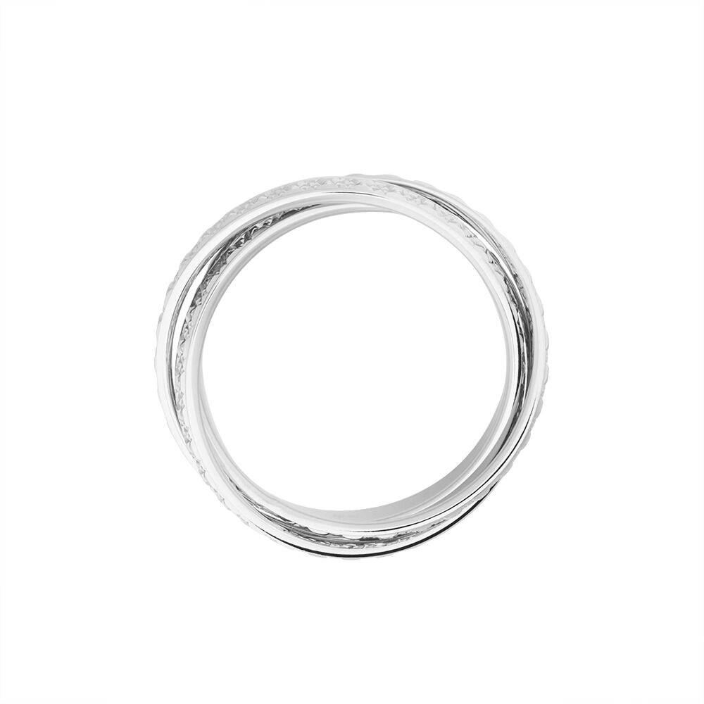 Alliance Bertina Demi Jonc Classique Or Blanc - Alliances duo Unisex | Marc Orian