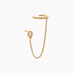 Bijou D'oreille Unitaire Karolina Plaqu&eacute; Or Jaune Oxyde De Zirconium - Piercings d'oreilles Femme | Marc Orian