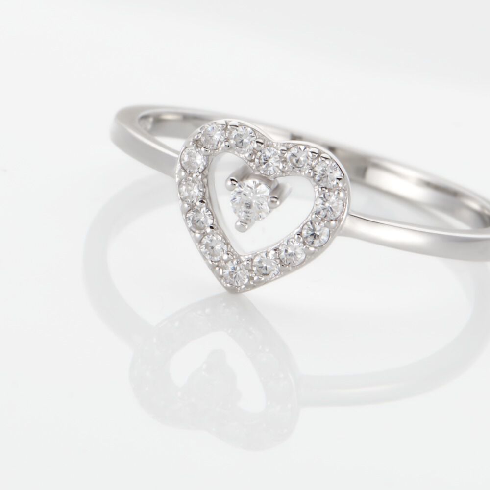 Bague Gautiere Argent Oxyde De Zirconium - Bagues de promesse Femme | Marc Orian