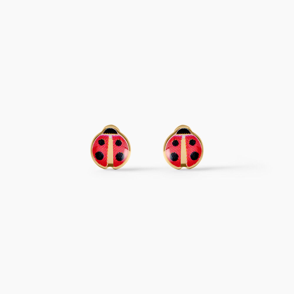 Boucles D'Oreilles Puces Lea Argent Dor&eacute; A L'Or 750/1000 - Puces Enfant | Marc Orian