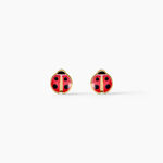 Boucles D'Oreilles Puces Lea Argent Dor&eacute; A L'Or 750/1000 - Puces Enfant | Marc Orian