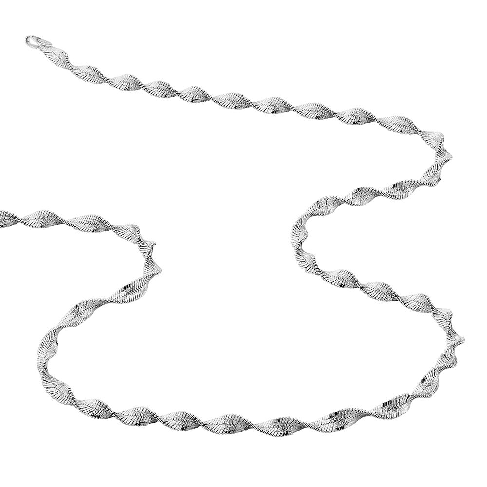 Collier Ciana Torsade Diamante Argent Blanc - Chaines Femme | Marc Orian