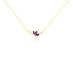 Collier Augustina Or Jaune Amethyste Oxyde De Zirconium - Colliers avec pierres Femme | Marc Orian