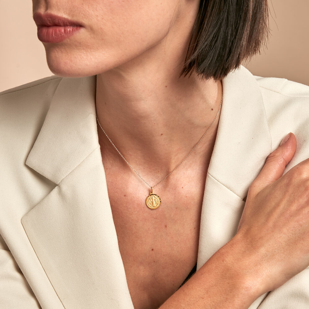 Pendentif Benoit Or Jaune - Médailles et médaillons Famille | Marc Orian