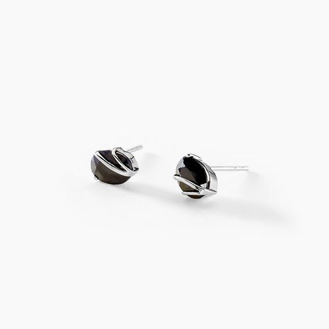 Boucles D'oreilles Puces Prudencia Or Blanc Saphir - Puces Femme | Marc Orian