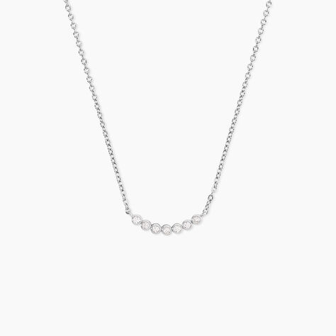 Collier Kaiko Argent Blanc Oxyde De Zirconium - Colliers avec pierres Femme | Marc Orian