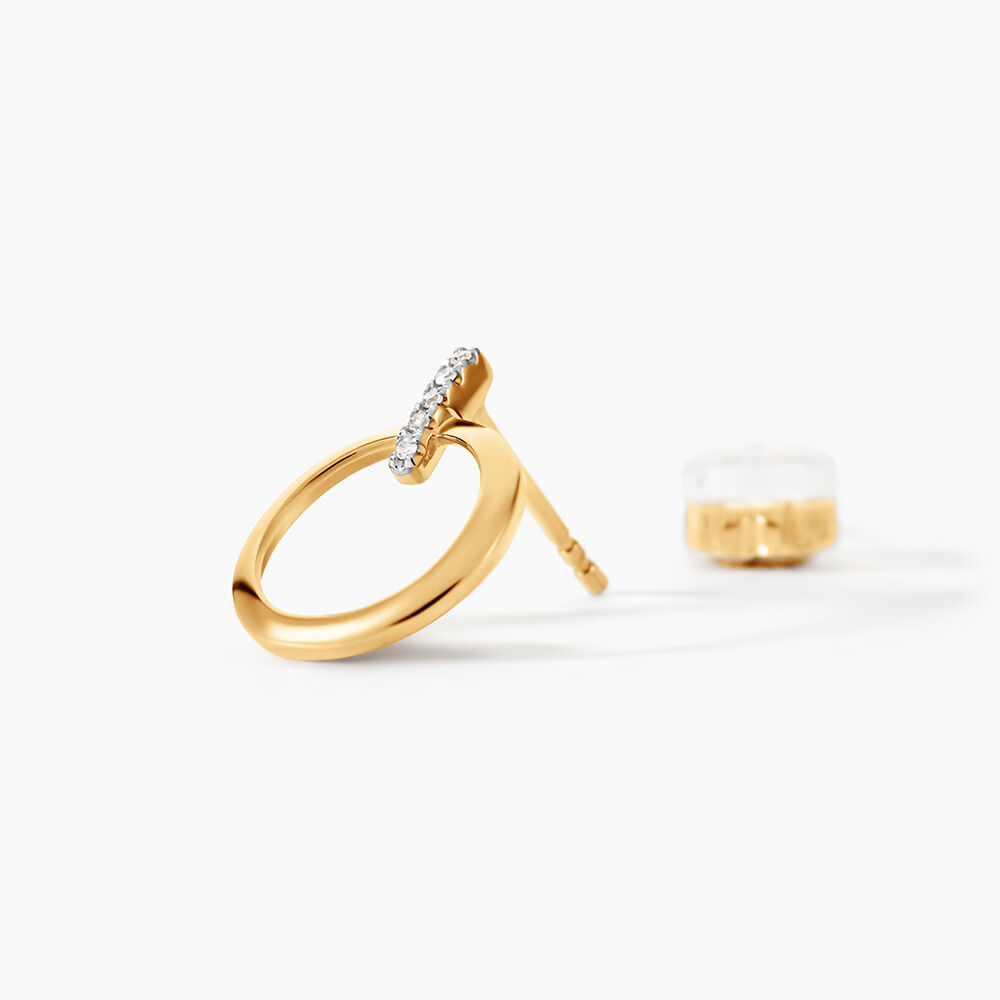 Boucles D'oreilles Pendantes Or Jaune Melissande Diamants - Pendantes Femme | Marc Orian