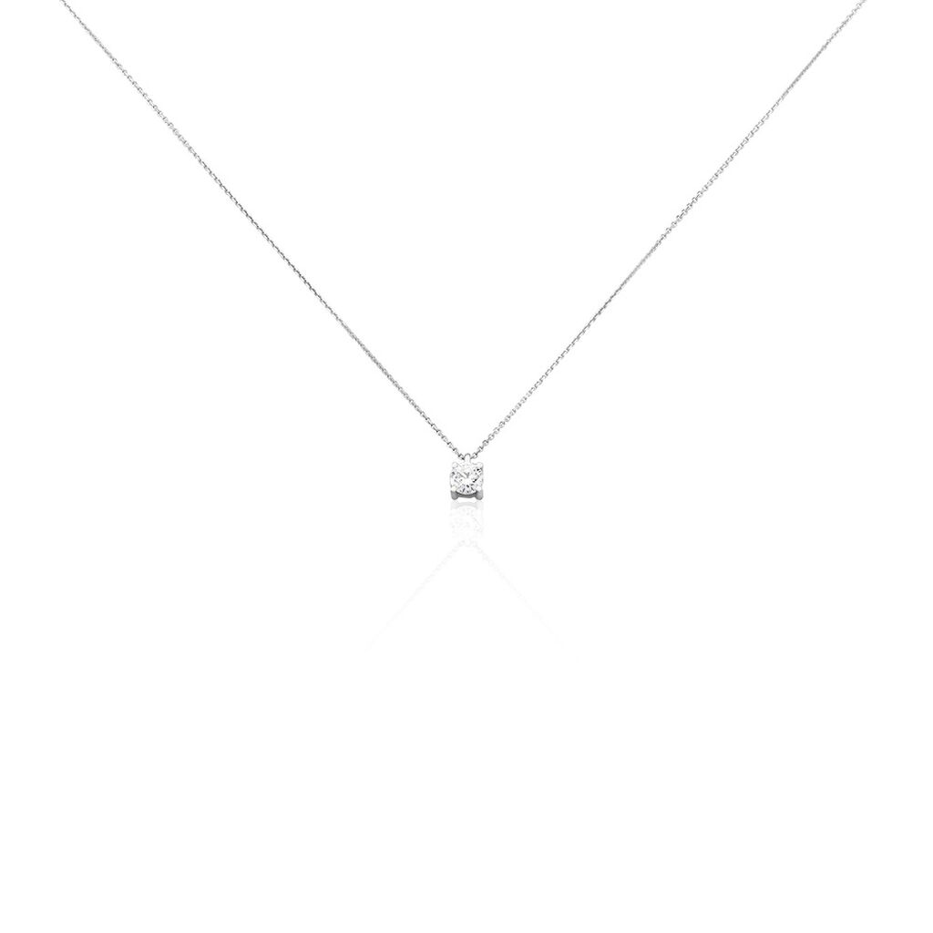 Collier Elfa Or Blanc Diamant - Colliers avec pierres Femme | Marc Orian