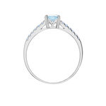 Bague Manon Or Blanc Topaze Et Oxyde De Zirconium - Bagues pierres fines Femme | Marc Orian