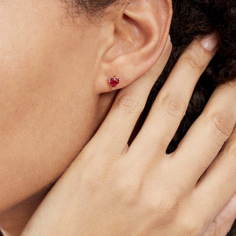 Boucles D'oreilles Kelvyn Argent Rose Oxyde - Puces Femme | Marc Orian