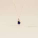 Collier Or Jaune Angelika Saphir - Colliers avec pierres Femme | Marc Orian