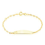 Bracelet Identit&eacute; Fanelia Maille Marine Or Jaune - Gourmettes Enfant | Marc Orian