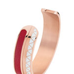 Bracelet Jonc Imagine Victoriano Acier Rose Strass - Bracelets cuir Femme | Marc Orian