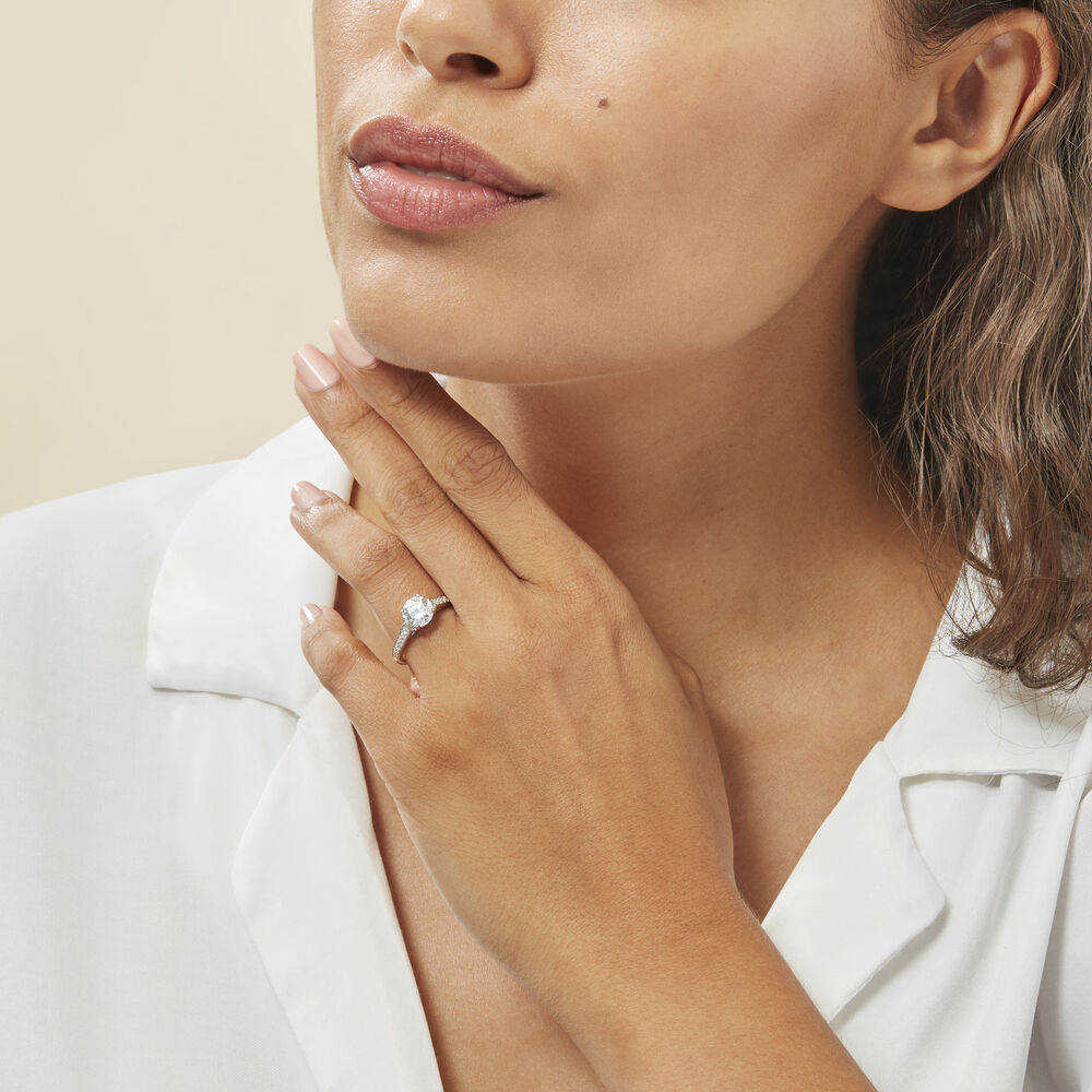 Bague Viky Argent Blanc Oxyde De Zirconium - Solitaires Femme | Marc Orian