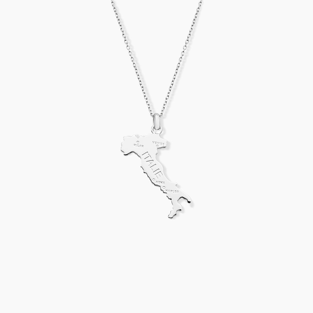 Pendentif Thea Argent Blanc - Bijoux personnalis&eacute;s Famille | Marc Orian