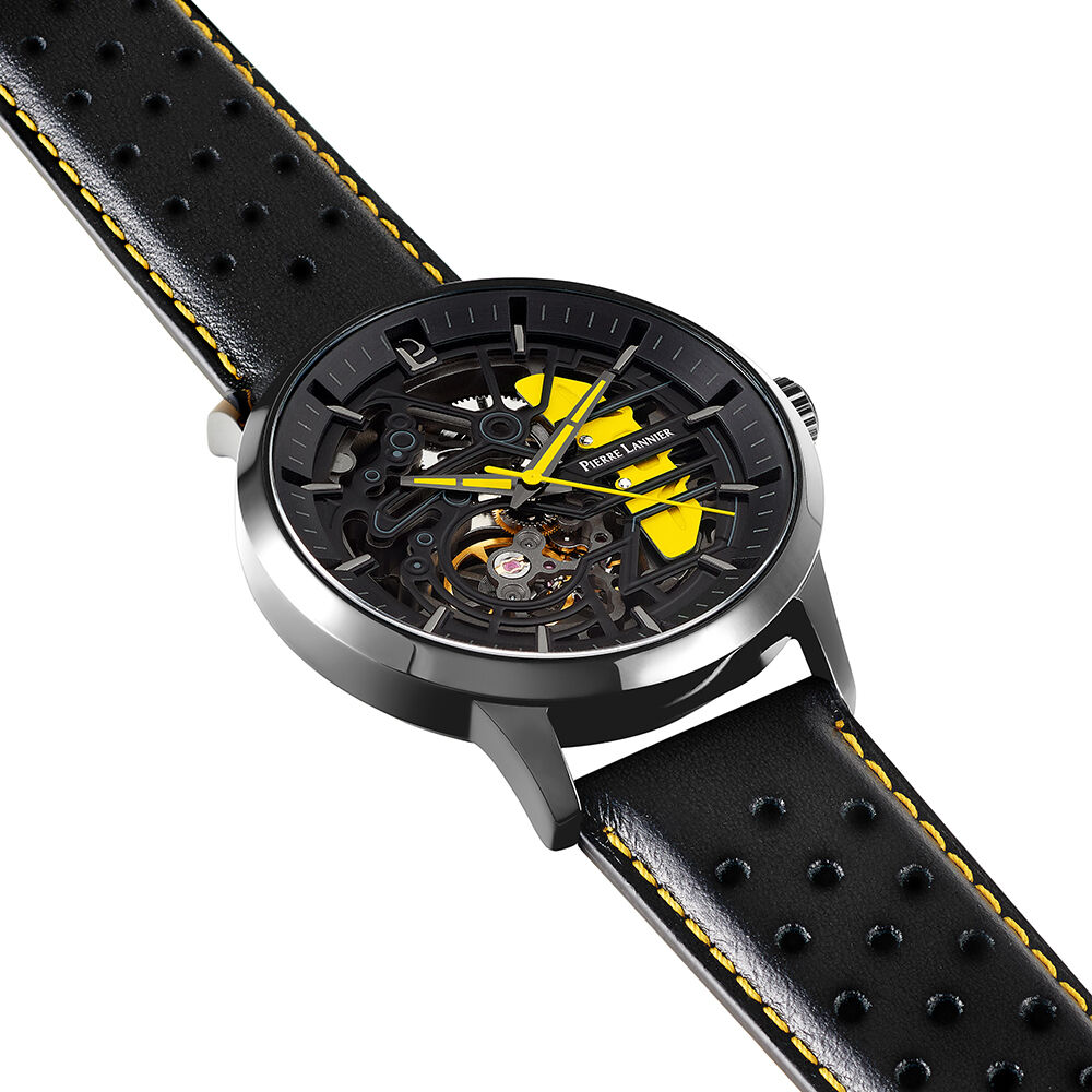 Montre Pierre Lannier Paddock Bicolore Jaune / Noir - Montres automatiques Homme | Marc Orian