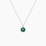 Collier Talismania Argent Blanc Malachite - Colliers avec pierres Femme | Marc Orian