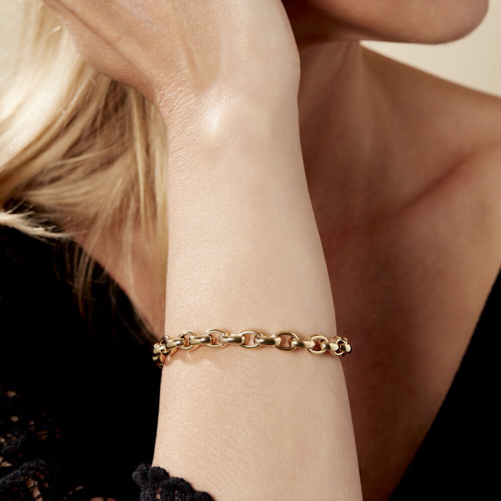 Bracelet Jodie Maille Jaseron Godronne Or Jaune - Bracelets mailles Femme | Marc Orian