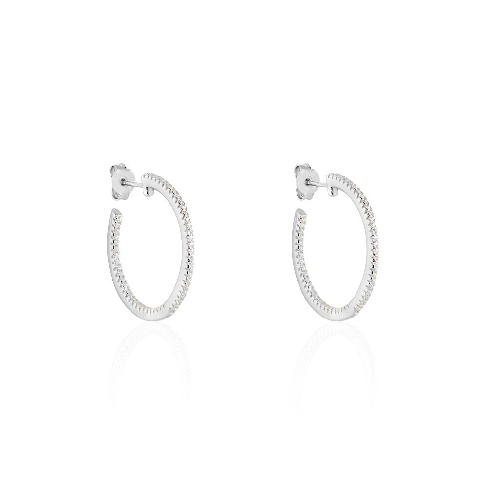 Cr&eacute;oles Argent Django Oxydes De Zirconium - Cr&eacute;oles Femme | Marc Orian