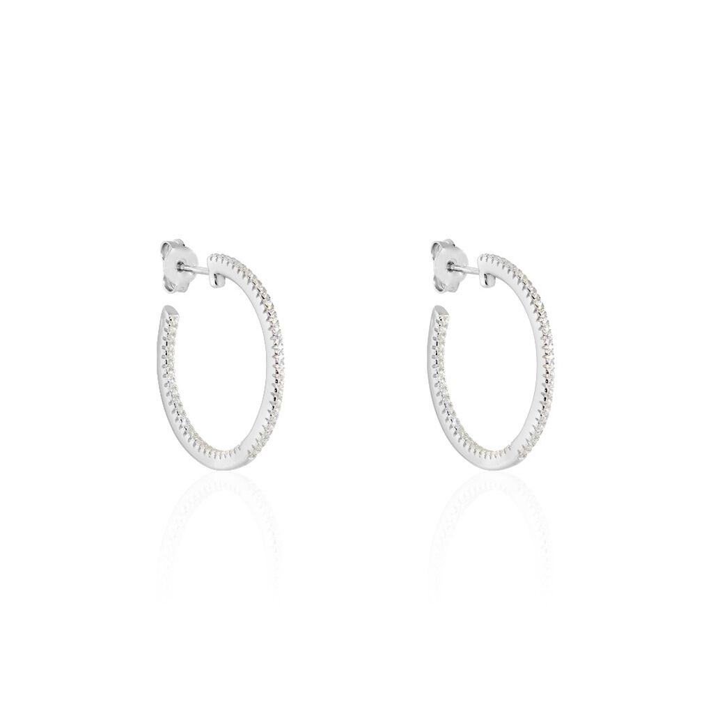 Cr&eacute;oles Argent Django Oxydes De Zirconium - Cr&eacute;oles Femme | Marc Orian