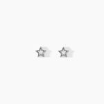 Boucles D'oreilles Puces Saya Argent Blanc Oxyde De Zirconium - Puces Femme | Marc Orian