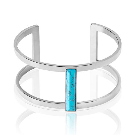 Bracelet Jonc Merylie Acier Blanc Pierre De Synthese - Bracelets Pierre Femme | Marc Orian
