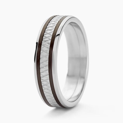 Bague Jonc Maewen Acier Blanc - Bijoux fantaisie Homme | Marc Orian