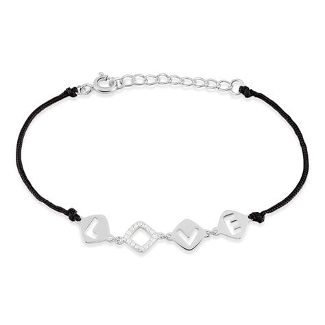 Bracelet Argent Dustin Cordon Pastilles Oxyde - Bracelets cordons Femme | Marc Orian