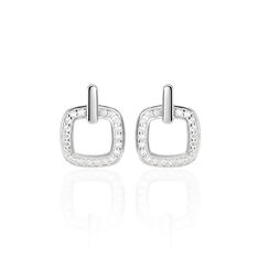 Boucles D'oreilles Pendantes Lalita Argent Blanc Oxyde De Zirconium - Boucles d'oreilles Pendantes Femme | Marc Orian
