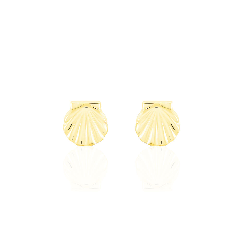 Boucles D'oreilles Puces Franzine Coquillage Or Jaune - Puces Femme | Marc Orian