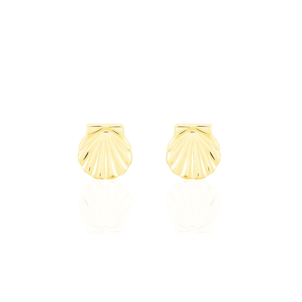 Boucles D'oreilles Puces Franzine Coquillage Or Jaune - Puces Femme | Marc Orian