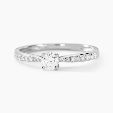 Bague Solitaire Hemera Or Blanc Diamant - Solitaires Femme | Marc Orian