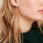 Cr&eacute;oles Trana Argent Blanc - Boucles d'oreilles pampille Femme | Marc Orian